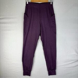 Lululemon Meant To Move Black Cherry Yoga 27” Jogger Pants Women’s 6 Pima Cotton
